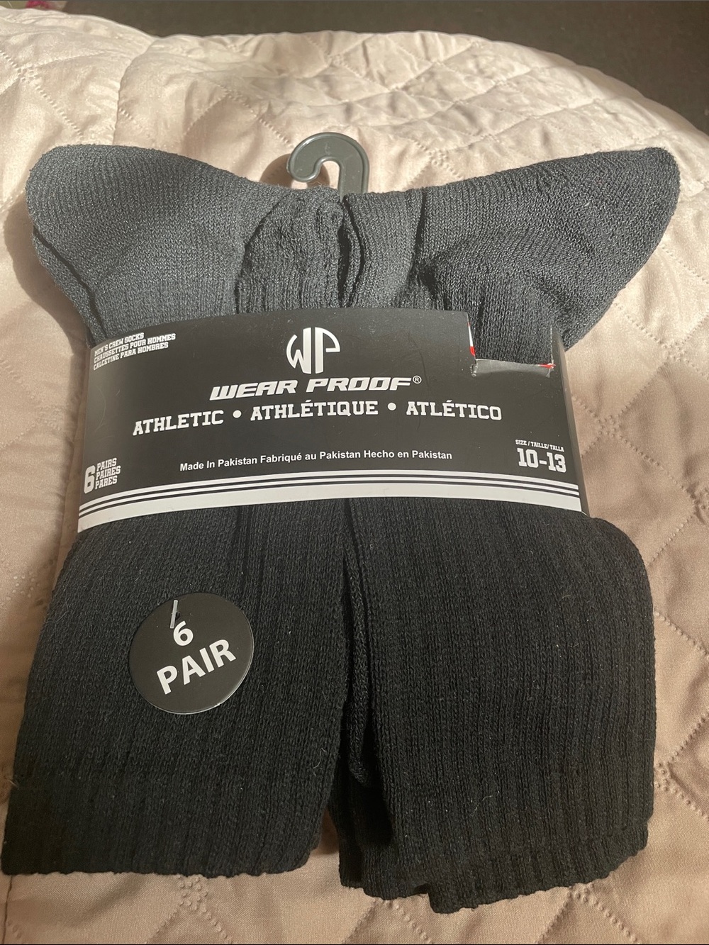 Wear Proof Athletic Socks - Black (6 Pair)